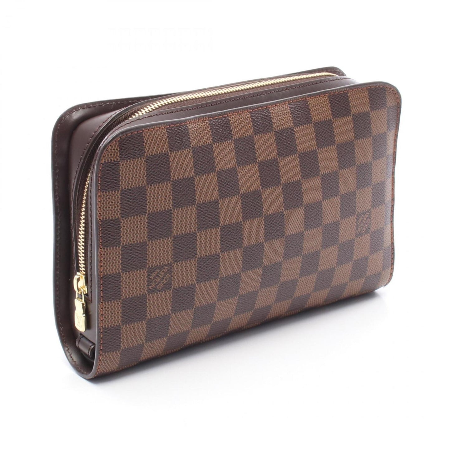 Louis Vuitton Coated Canvas Brown Clutch Bags