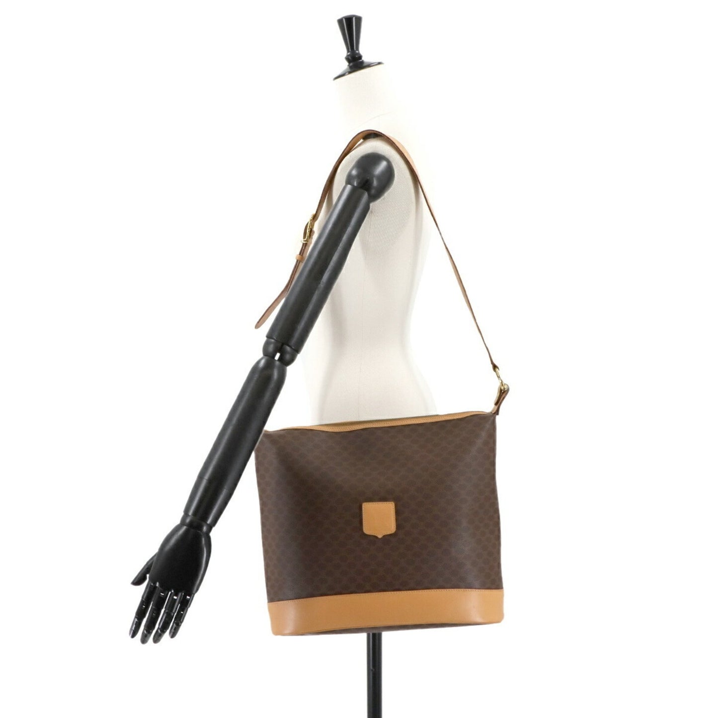 Celine Pvc Brown Shoulder Bags