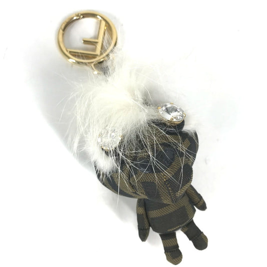 Fendi Canvas Brown Key Rings