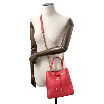 Chanel Calfskin Red Handbags