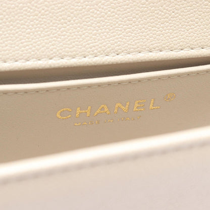 Chanel Calfskin White Shoulder Bags