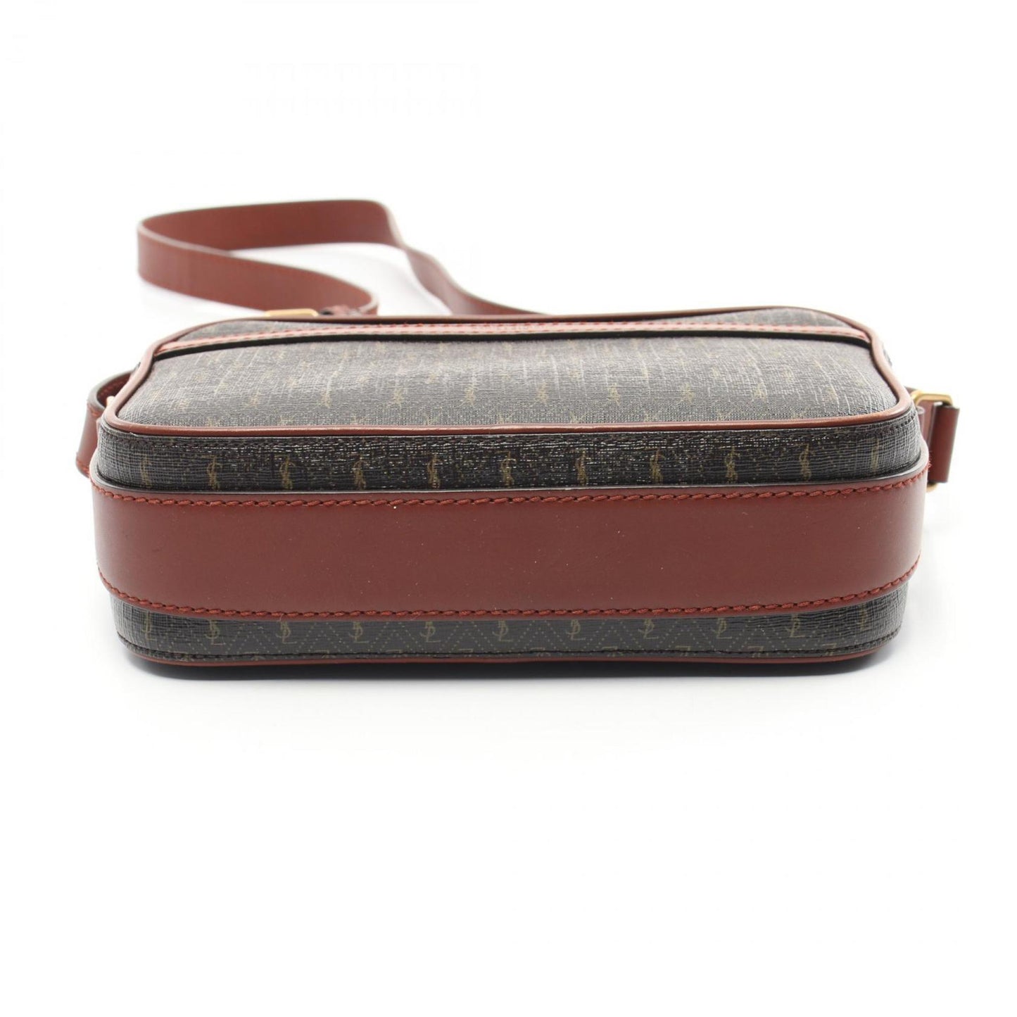 Saint Laurent Coated Canvas Brown Shoulder Bags