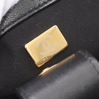 Chanel Calfskin Black Shoulder Bags