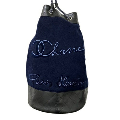 Chanel Wool Blue Shoulder Bags