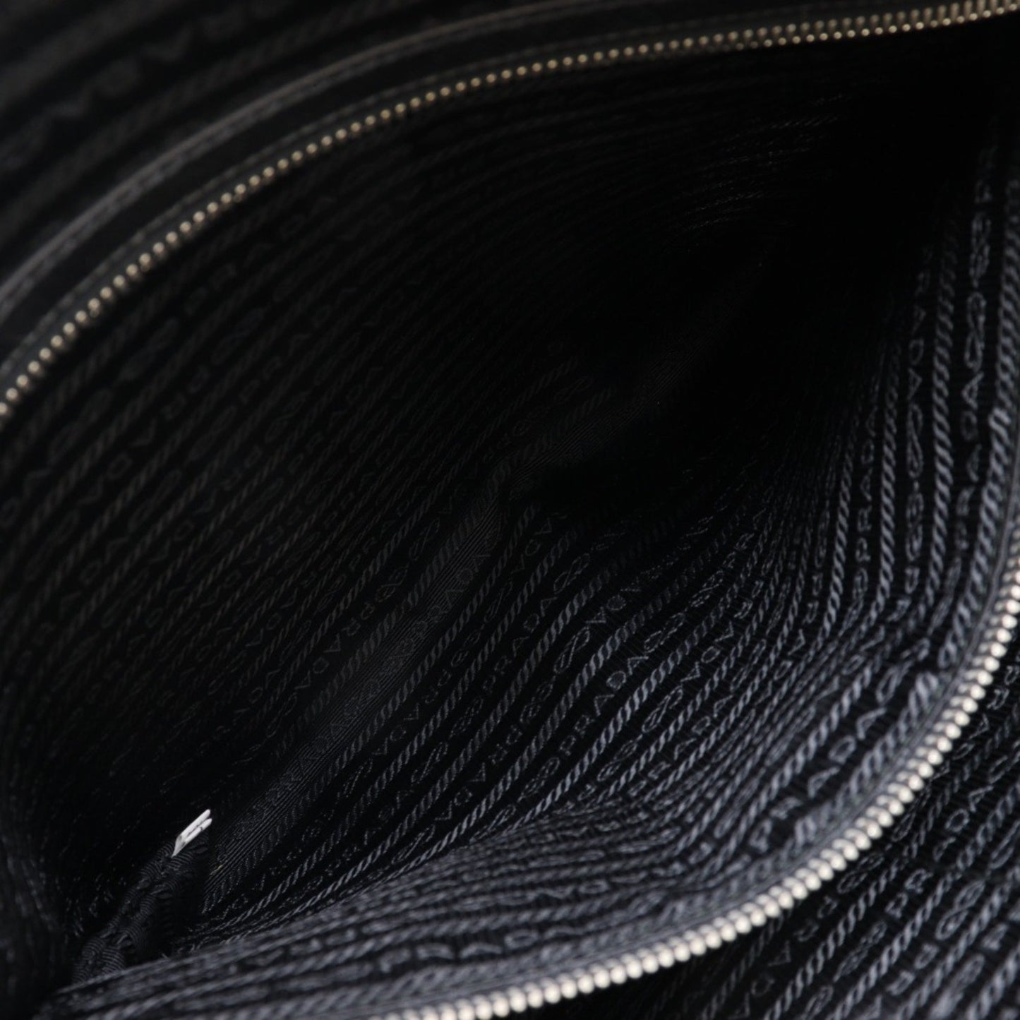 Prada Glossy Material Black Shoulder Bags
