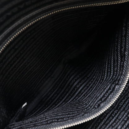 Prada Glossy Material Black Shoulder Bags