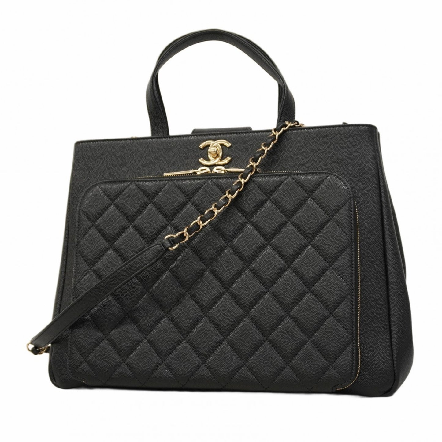 Chanel Calfskin Black Handbags