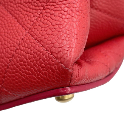 Chanel Calfskin Red Handbags