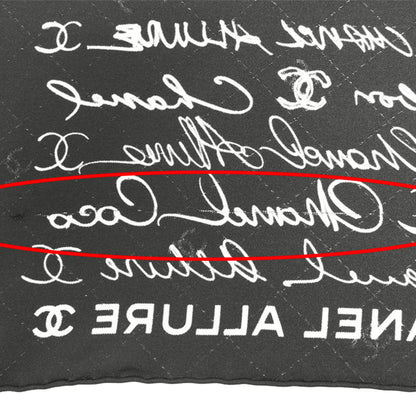 Chanel Silk Black Scarves