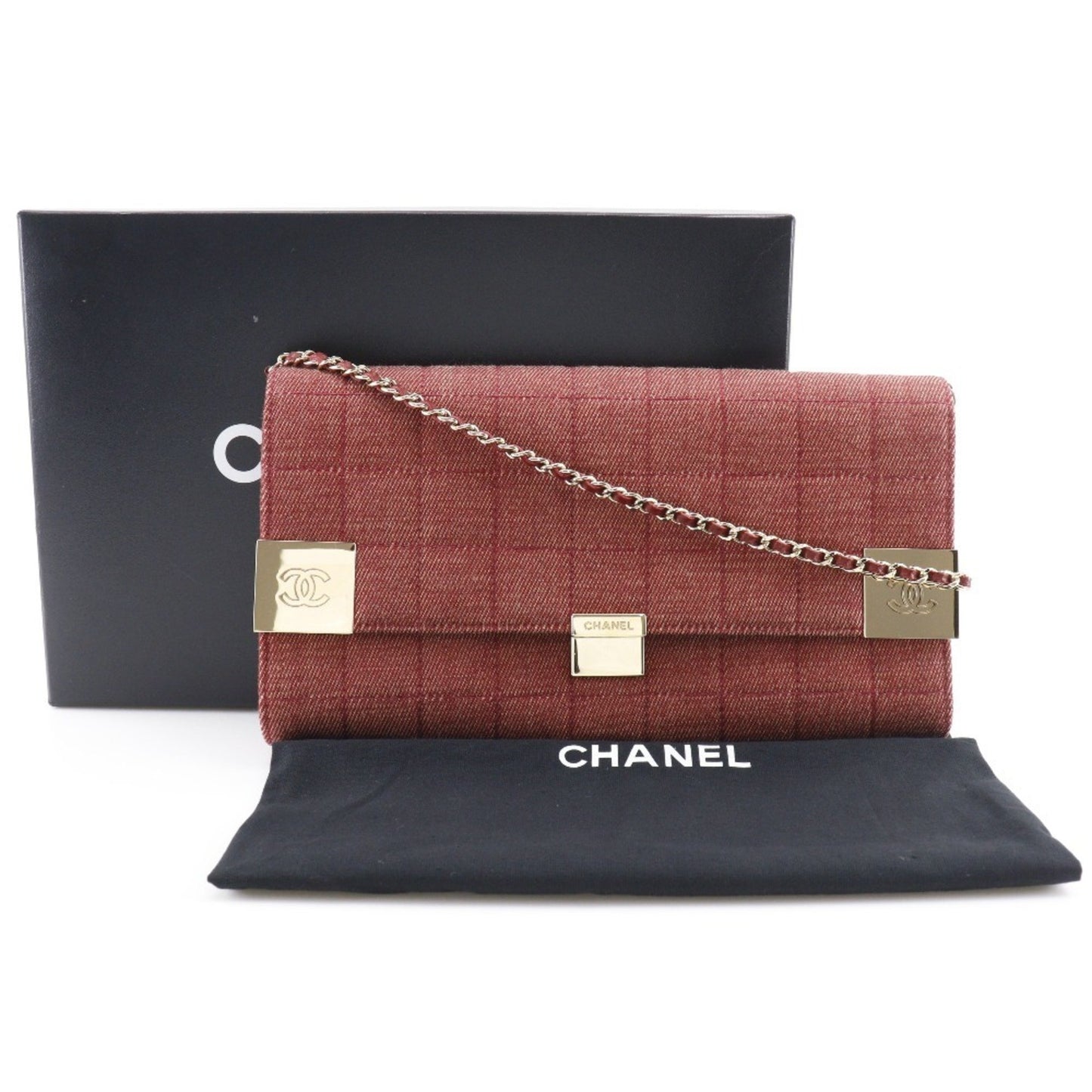 Chanel Canvas Red Shoulder Bags