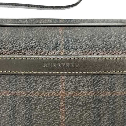 Burberry Pvc Brown Clutch Bags