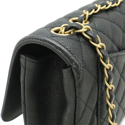 Chanel Calfskin Black Shoulder Bags