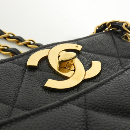 Chanel Calfskin Black Shoulder Bags