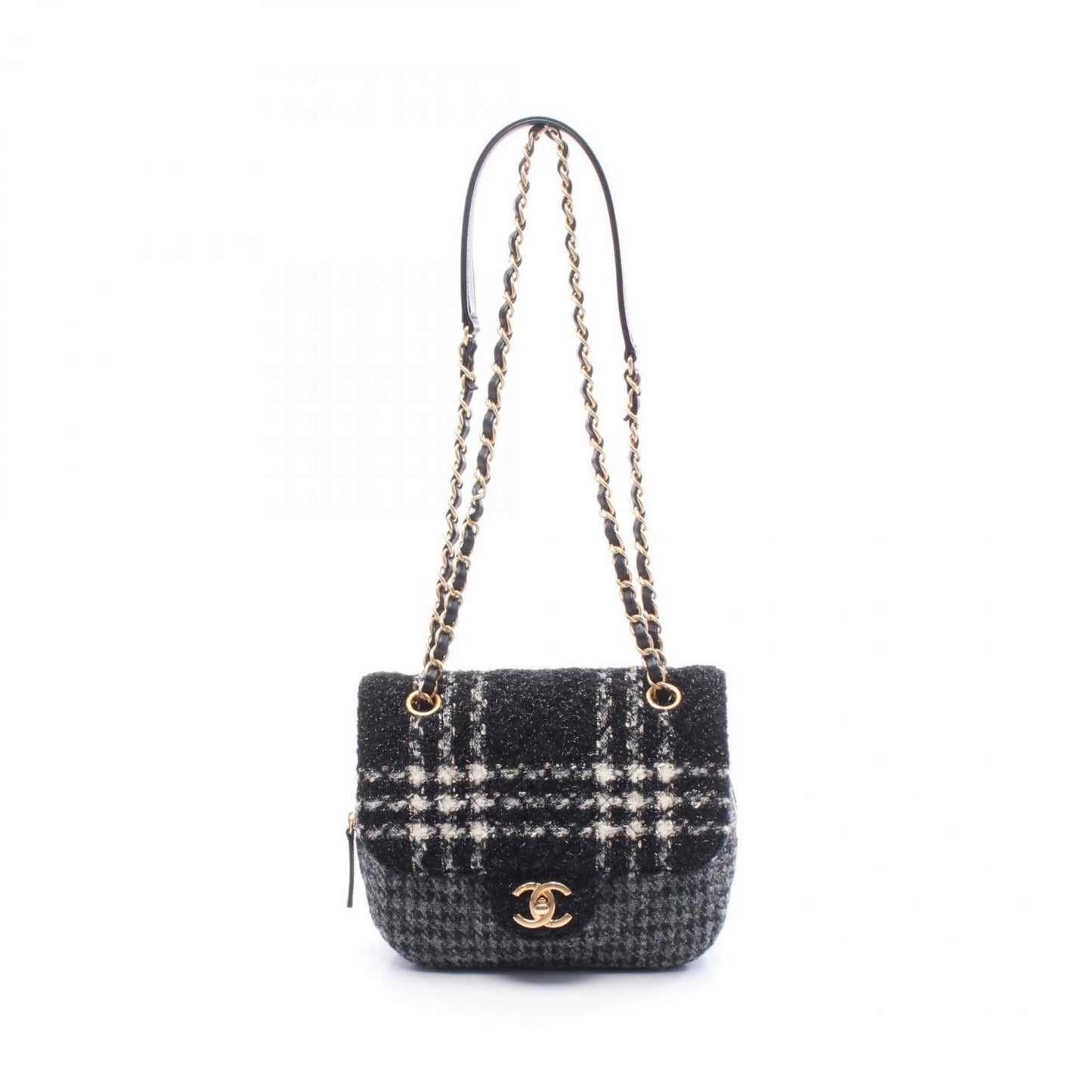 Chanel Wool Black Shoulder Bags