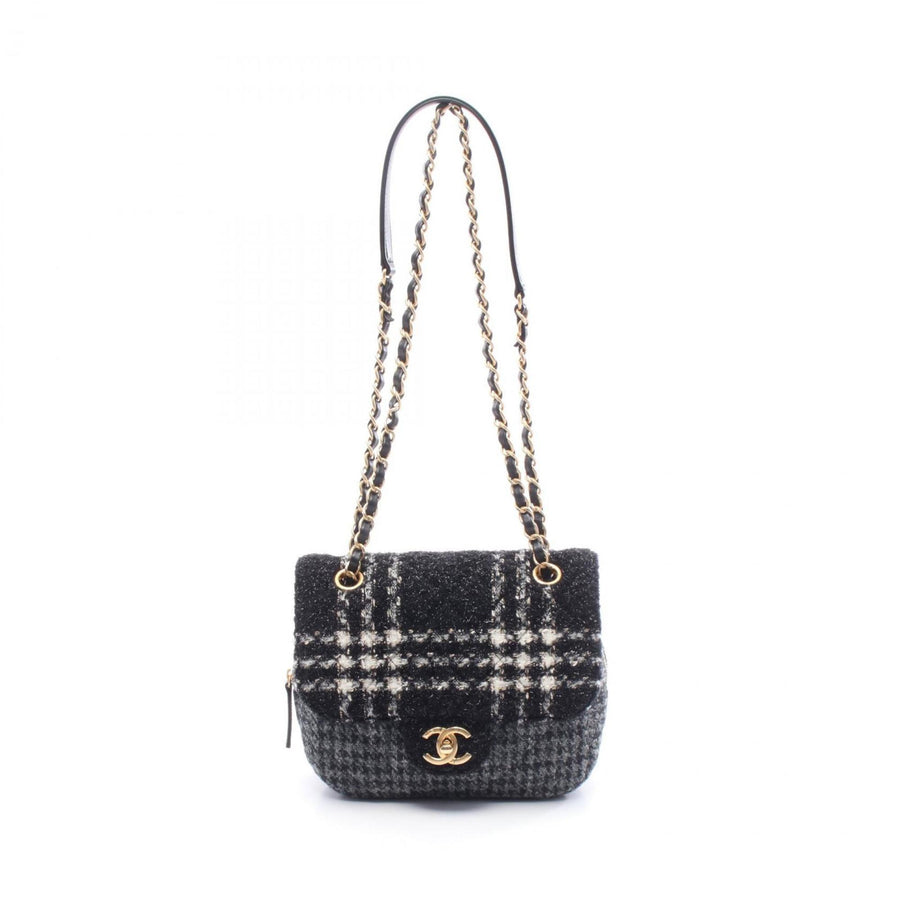 Chanel Wool Black Shoulder Bags