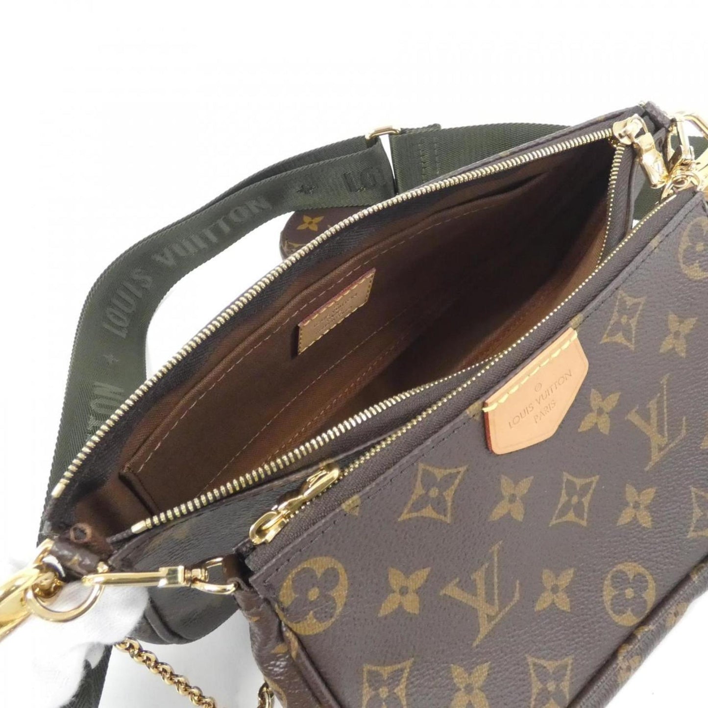 Louis Vuitton Coated Canvas Green Shoulder Bags