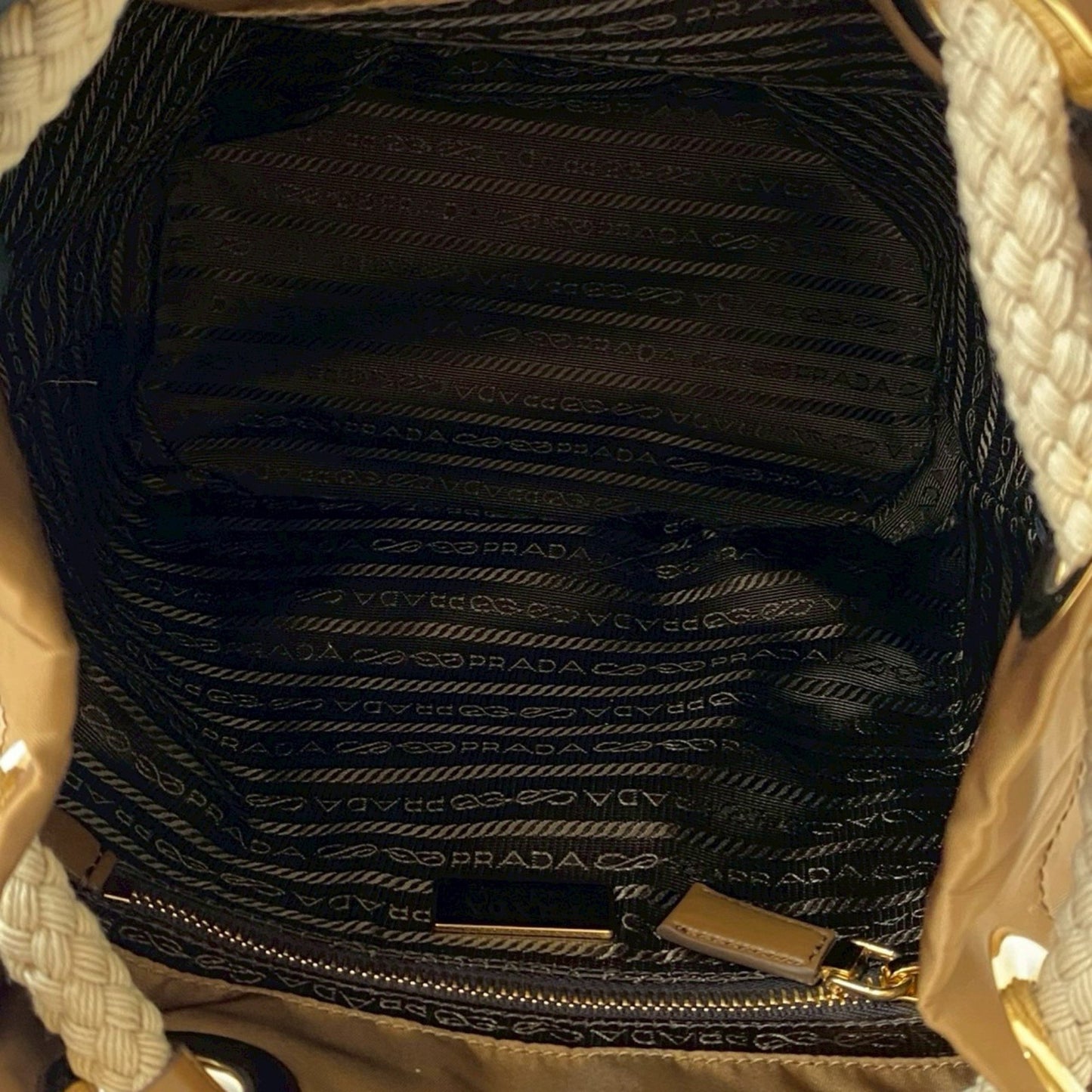 Prada Nylon Brown Shoulder Bags