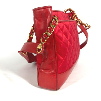 Chanel Satin Red Shoulder Bags