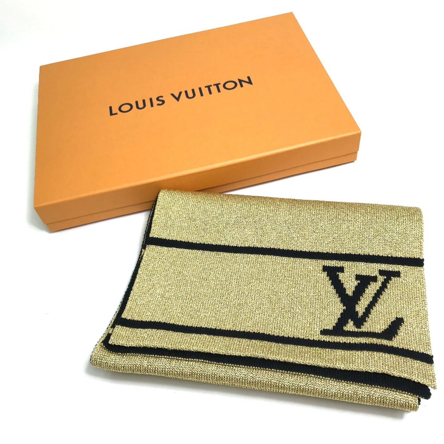 Louis Vuitton Wool Gold Scarves