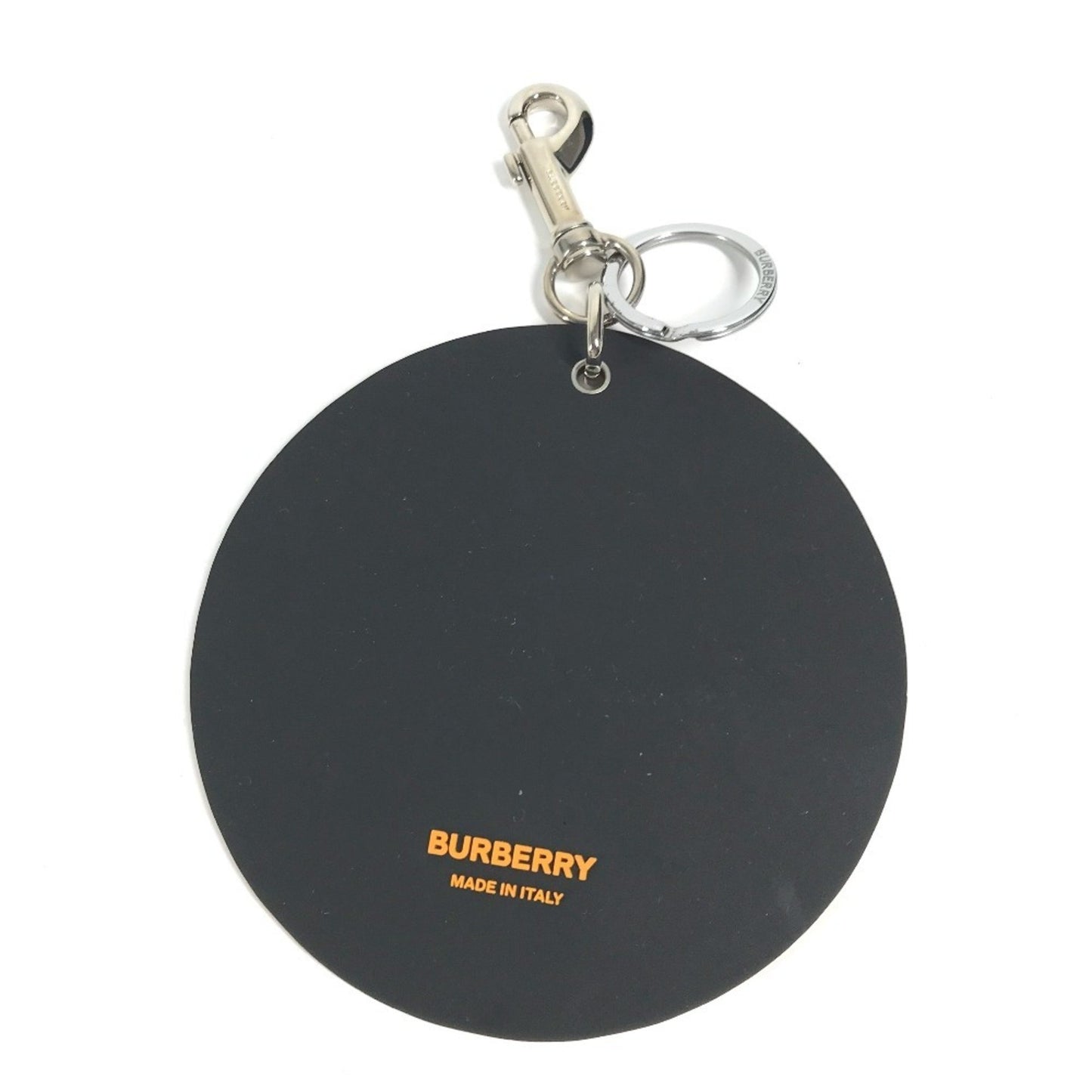 Burberry Faux Leather Black Key Rings