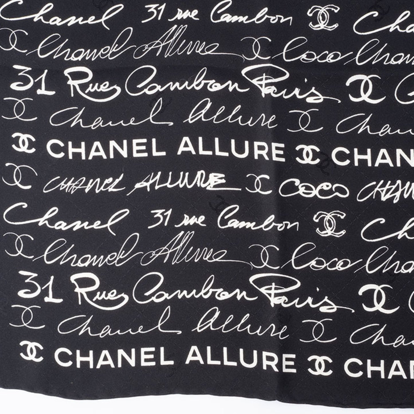 Chanel Silk Black Scarves