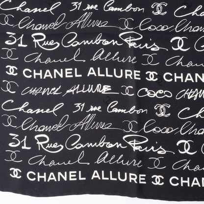 Chanel Silk Black Scarves