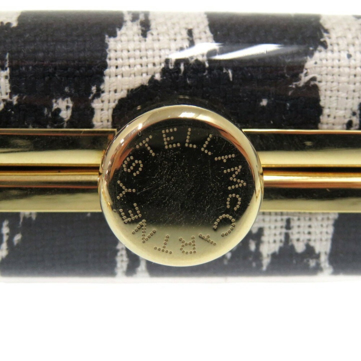 Stella Mccartney Glossy Material Black Clutch Bags