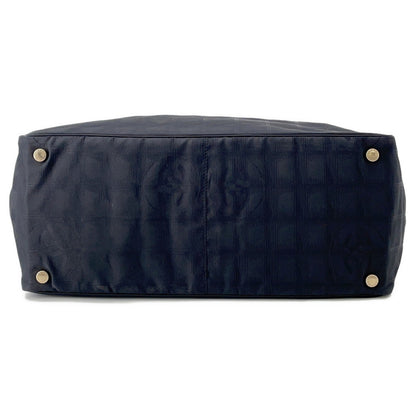 Chanel Woven Fabric Black Tote Bags