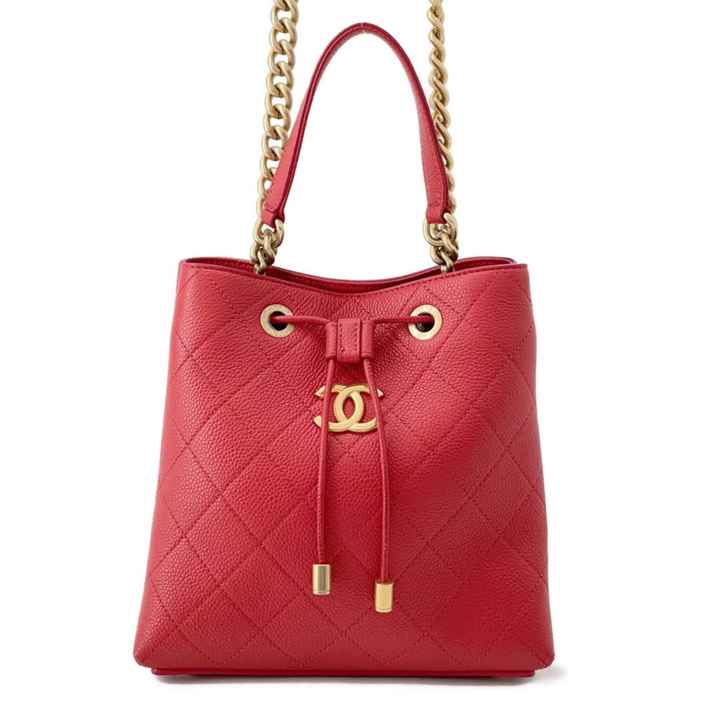 Chanel Calfskin Red Handbags