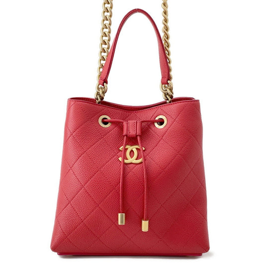 Chanel Calfskin Red Handbags