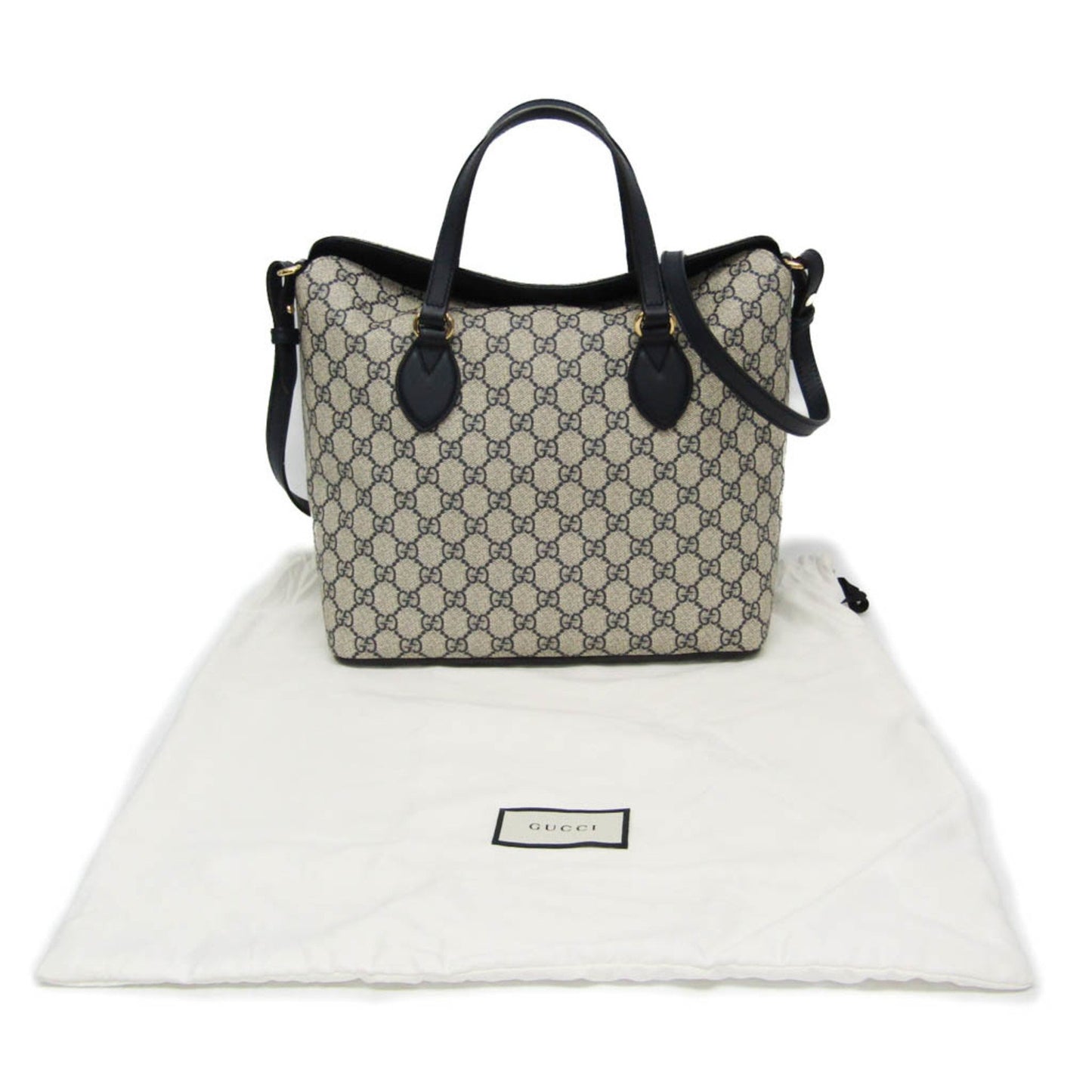 Gucci Coated Canvas Blue Shoulder Bags