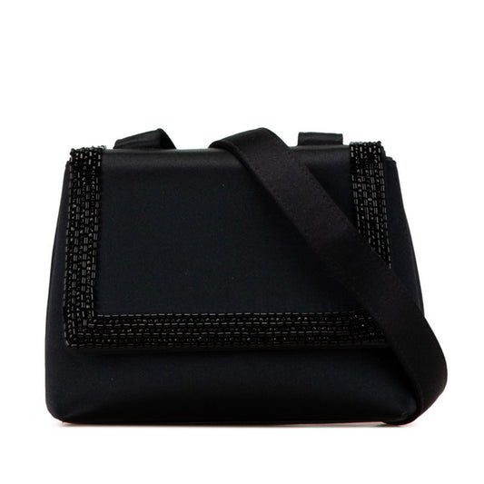Chanel Satin Black Shoulder Bags