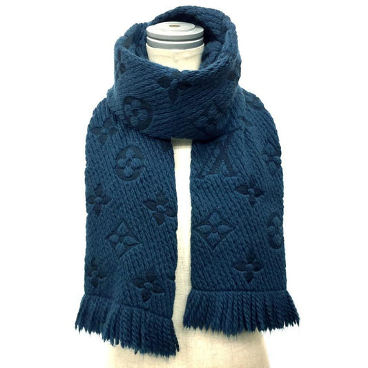 Louis Vuitton Wool Blue Scarves