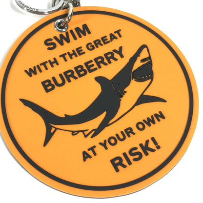 Burberry Faux Leather Black Key Rings