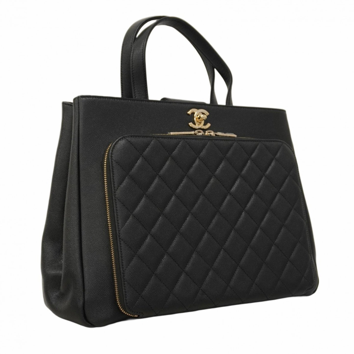 Chanel Calfskin Black Handbags