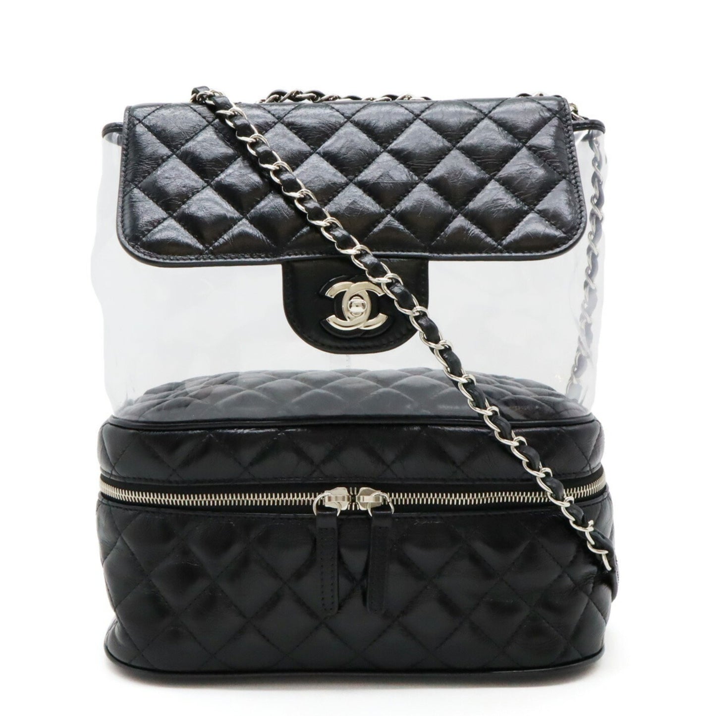 Chanel Pvc Black Shoulder Bags