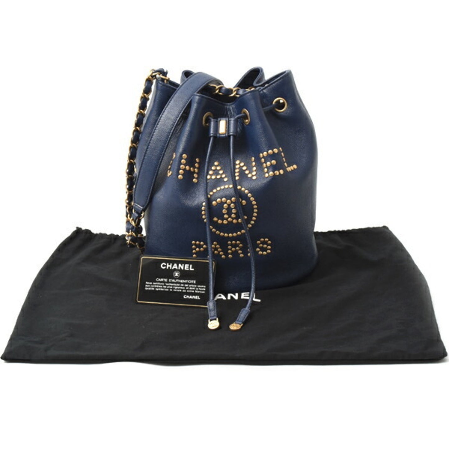 Chanel Calfskin Blue Shoulder Bags
