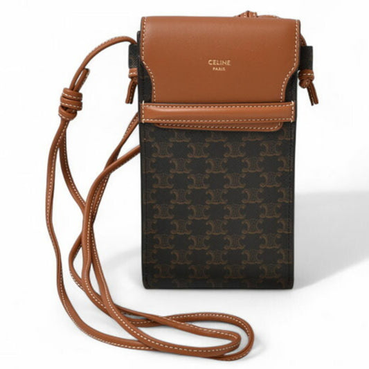Celine Pvc Brown Shoulder Bags