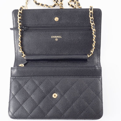 Chanel Calfskin Black Shoulder Bags
