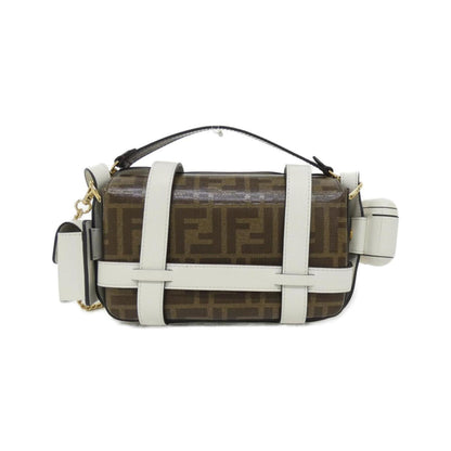Fendi Coated Canvas Brown Shoulder Bags