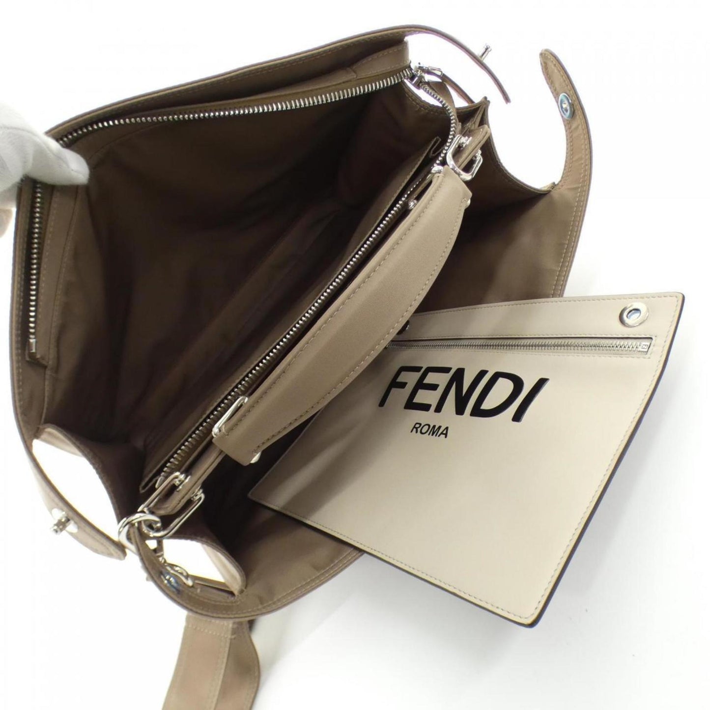 Fendi Nylon Brown Handbags