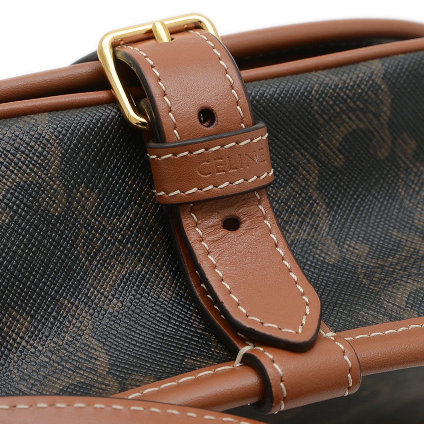 Celine Canvas Brown Shoulder Bags
