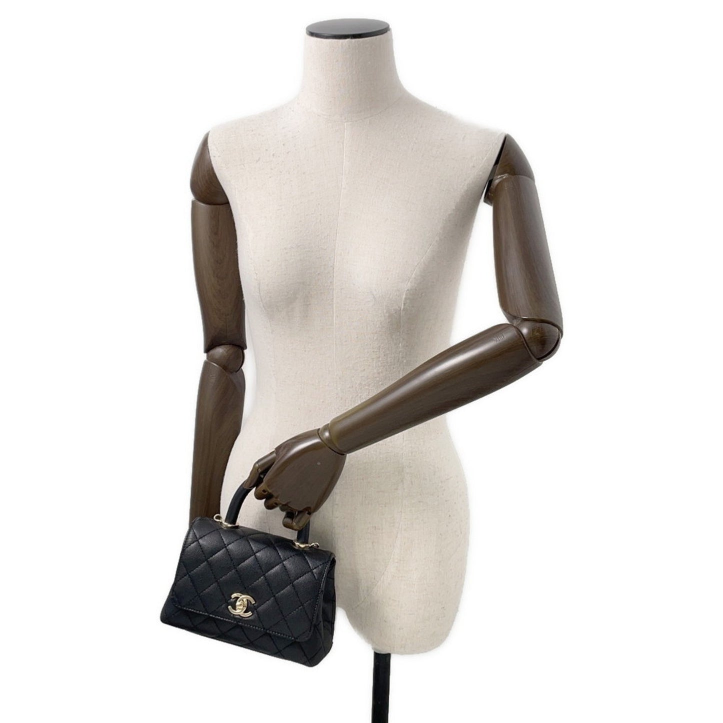 Chanel Calfskin Black Handbags