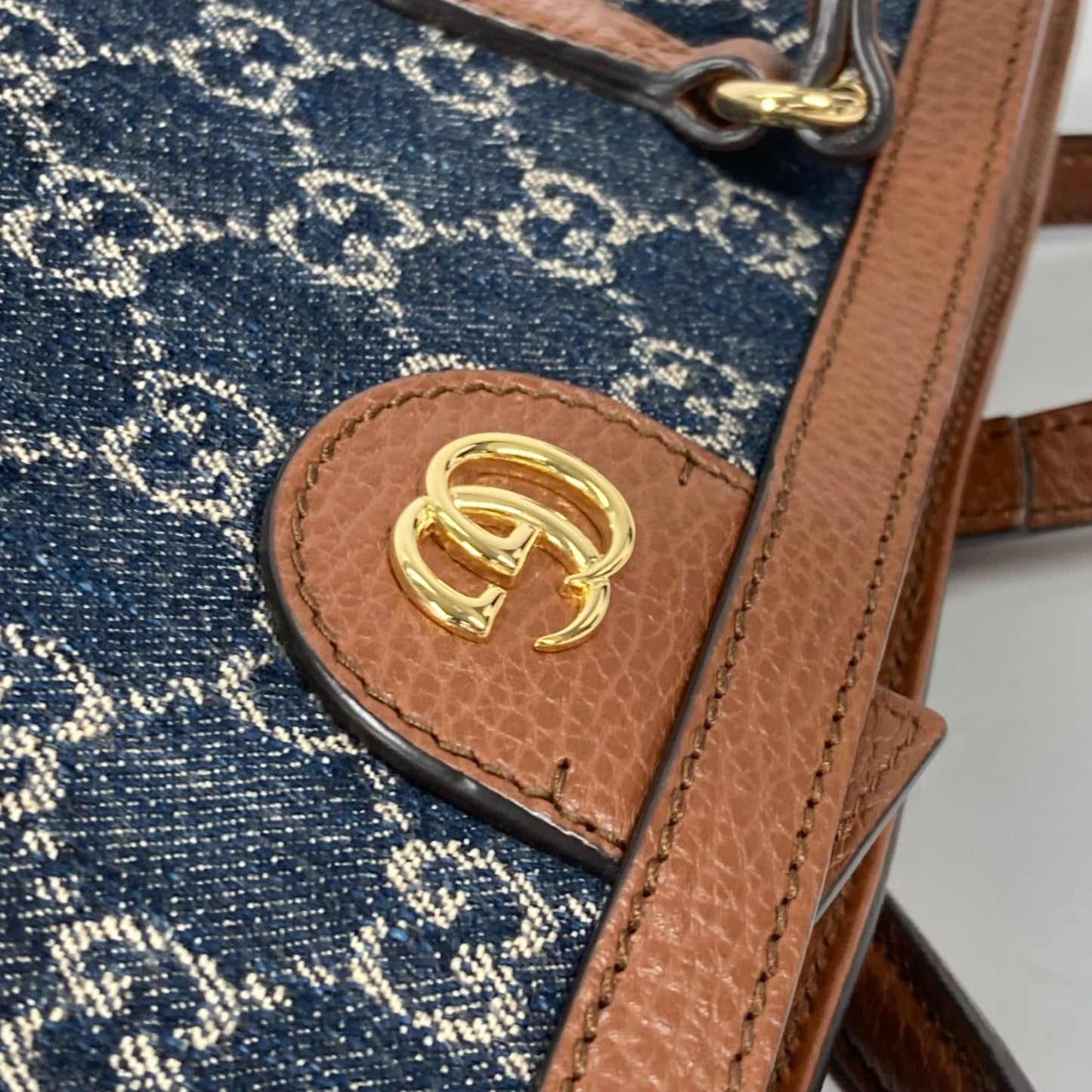 Gucci Denim Blue Tote Bags