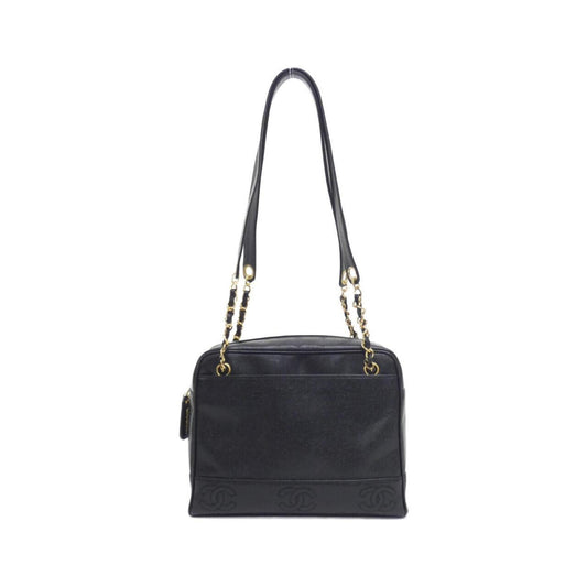Chanel Calfskin Black Shoulder Bags