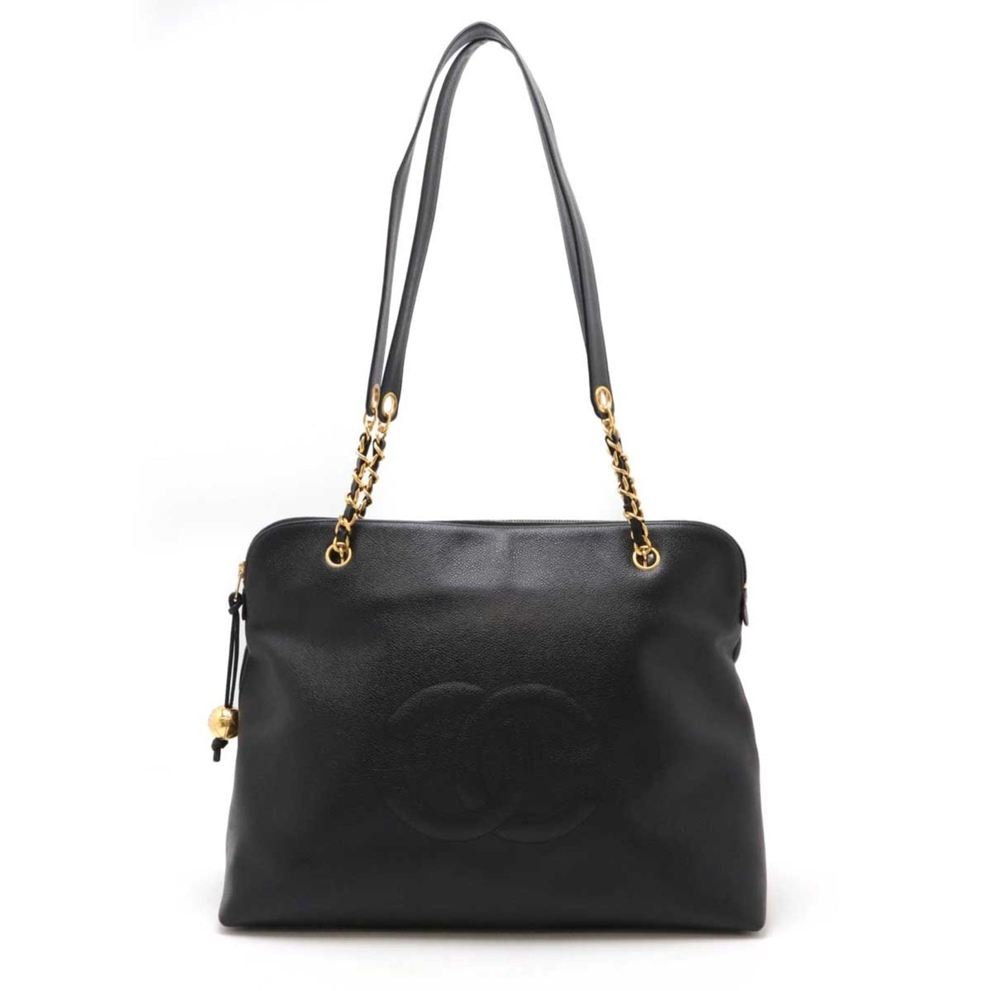 Chanel Calfskin Black Shoulder Bags