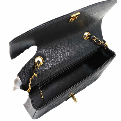 Chanel Calfskin Black Shoulder Bags