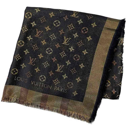 Louis Vuitton Silk Black Scarves