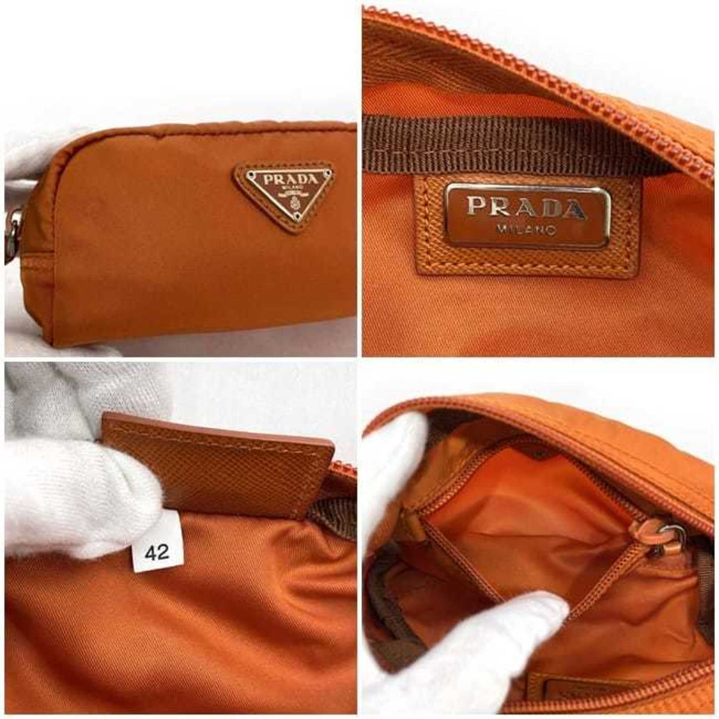Prada Nylon Orange Small Bags