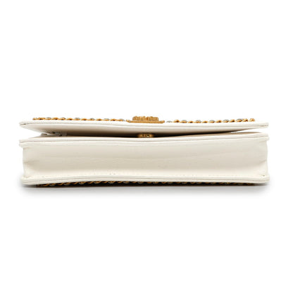 Chanel Calfskin White Shoulder Bags
